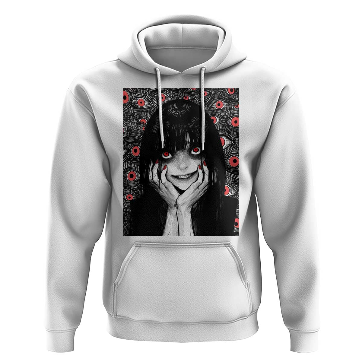 Horror Anime Girl Manga Creepy Halloween Hoodie