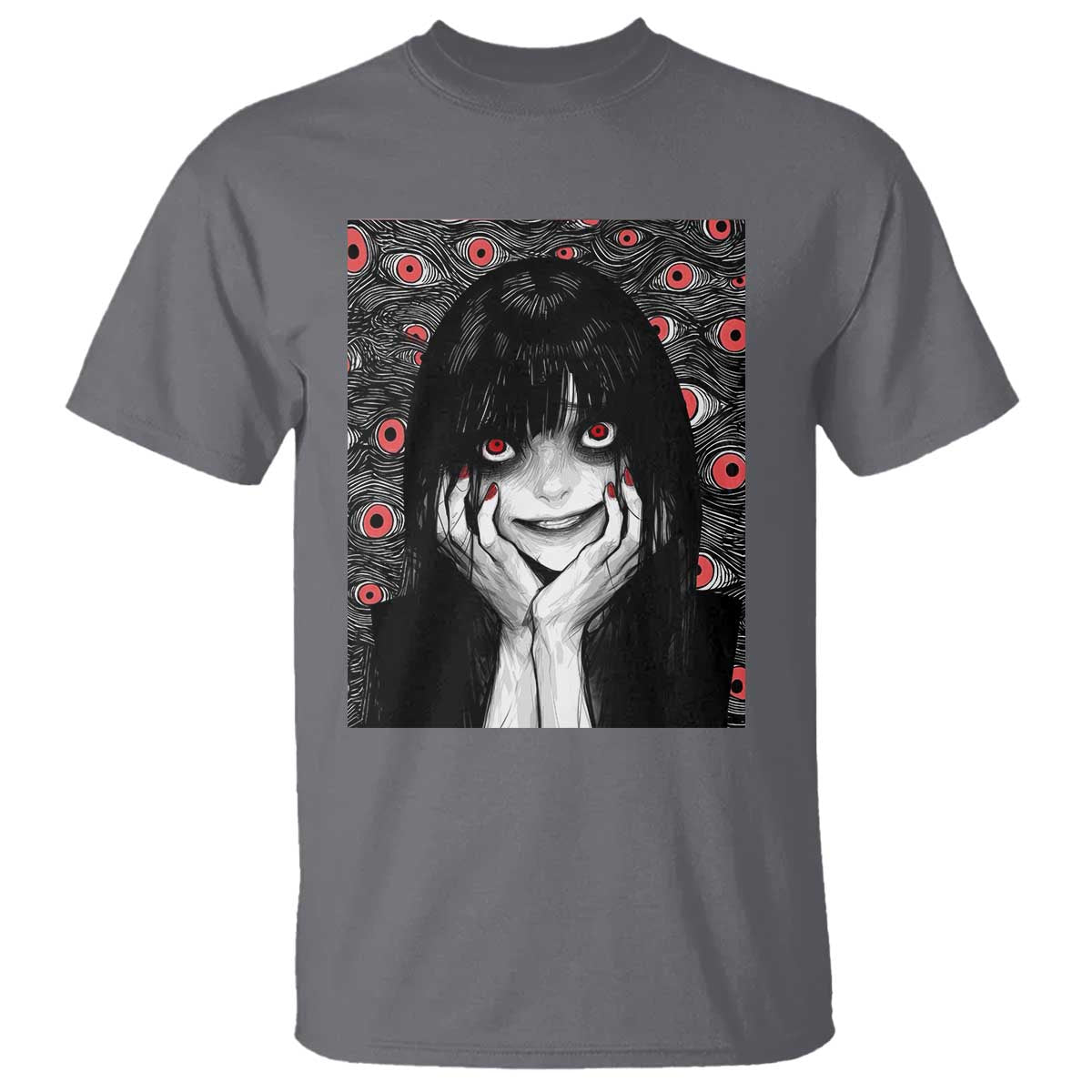 Horror Anime Girl Manga Creepy Halloween T Shirt - Wonder Print Shop