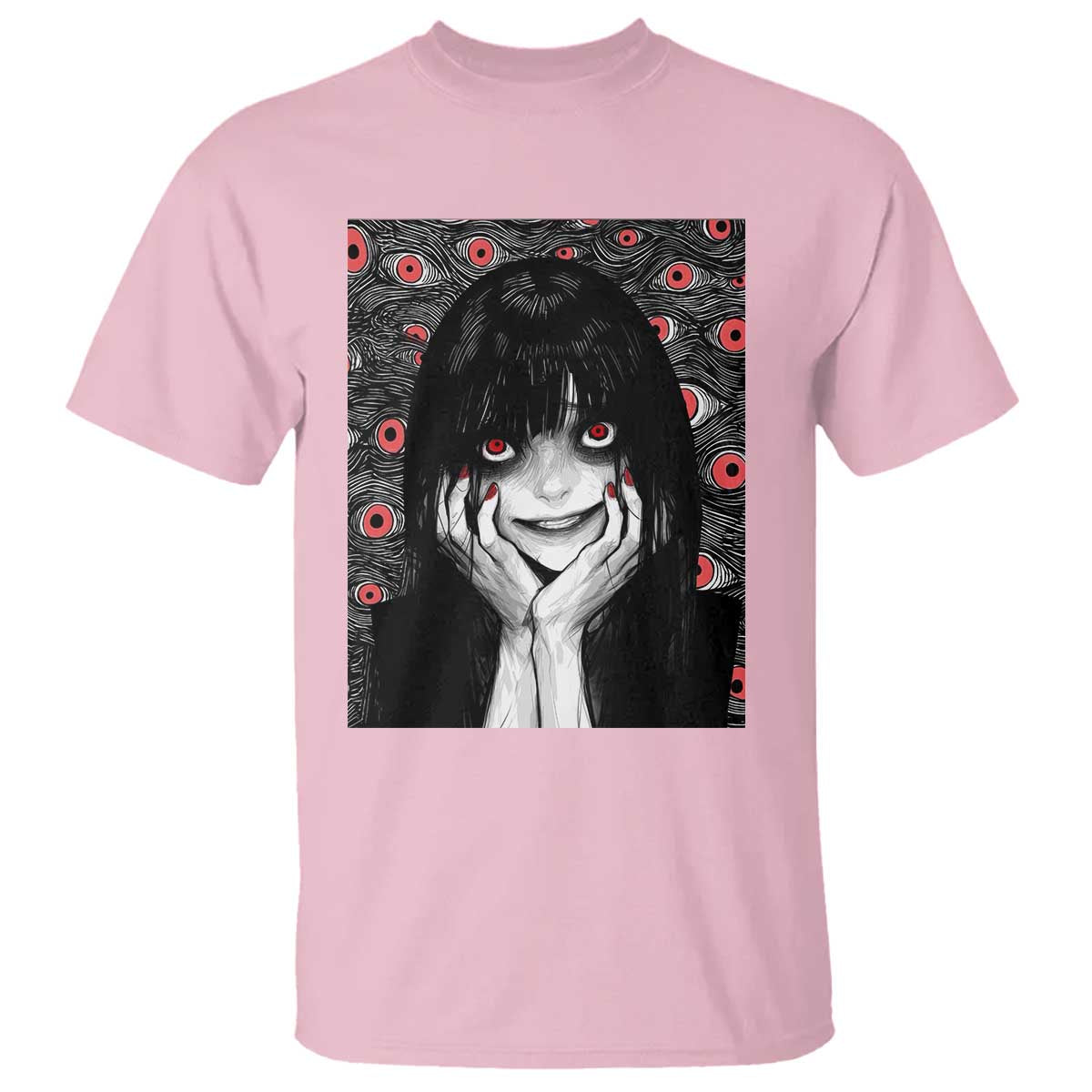 Horror Anime Girl Manga Creepy Halloween T Shirt - Wonder Print Shop