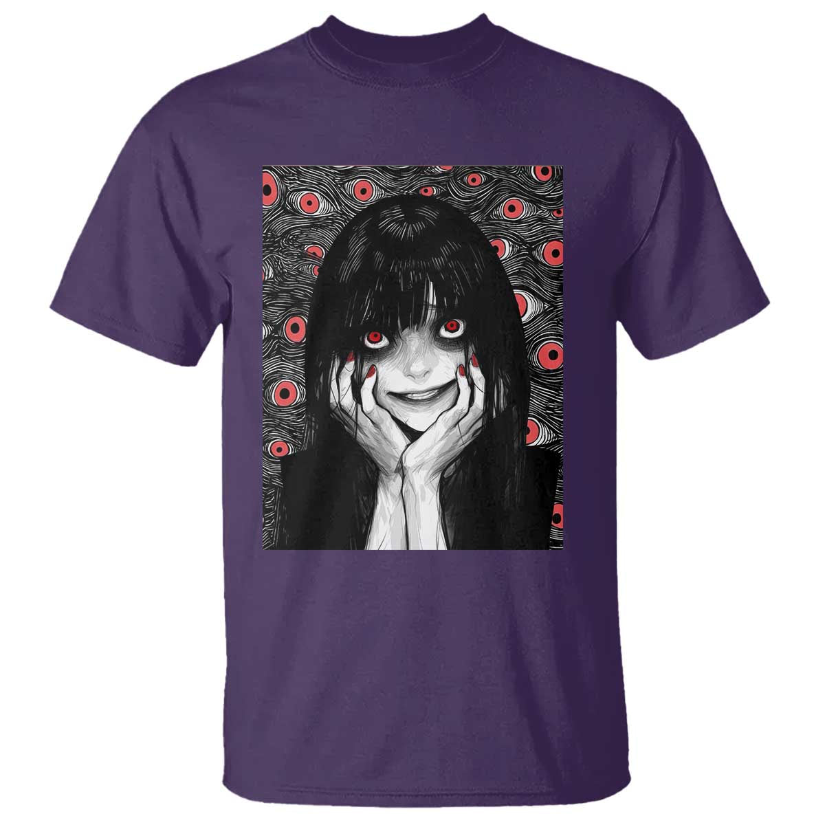 Horror Anime Girl Manga Creepy Halloween T Shirt - Wonder Print Shop