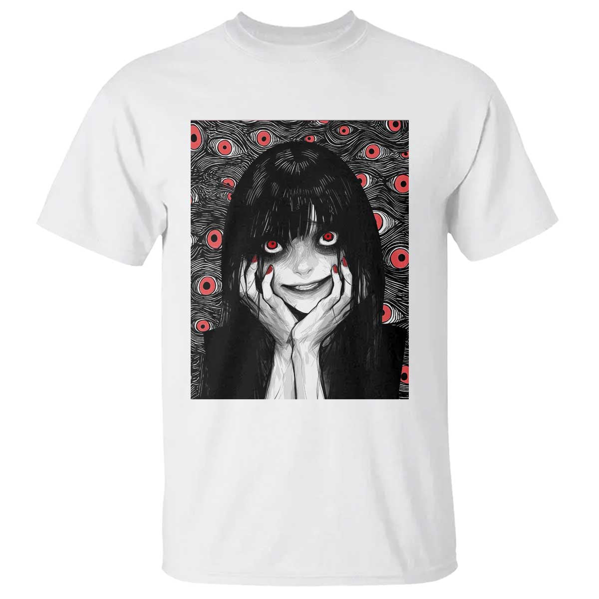 Horror Anime Girl Manga Creepy Halloween T Shirt - Wonder Print Shop