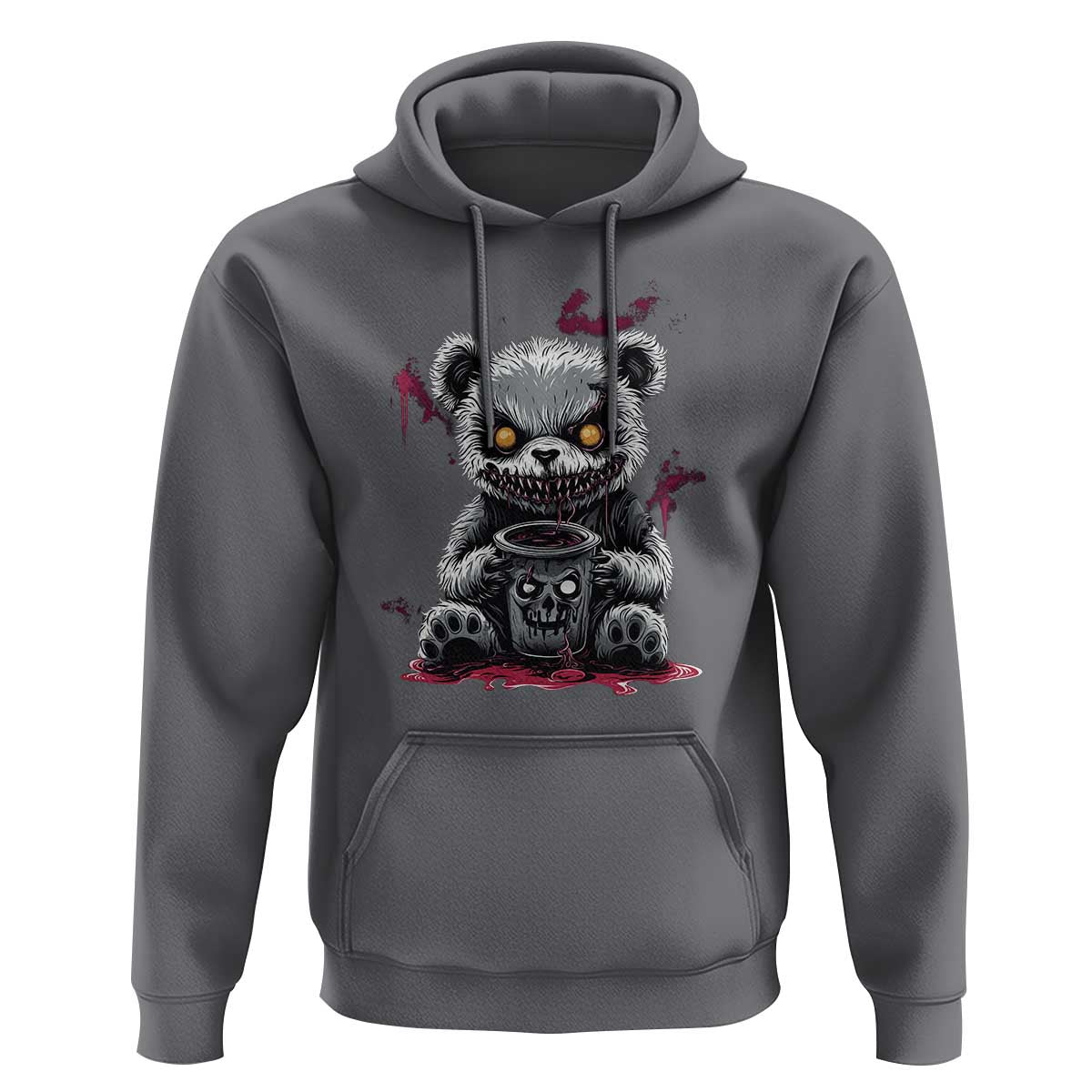 Emo Bear Coffee Creepy Halloween Hoodie