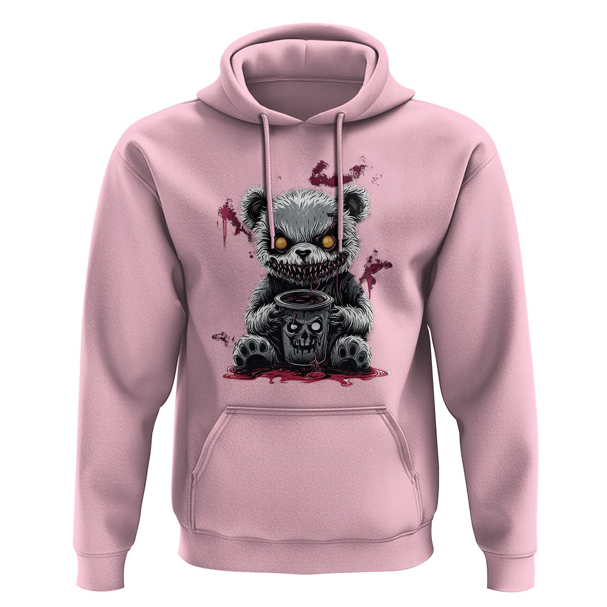 Emo Bear Coffee Creepy Halloween Hoodie