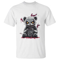 Emo Bear Coffee Creepy Halloween T Shirt - Wonder Print Shop