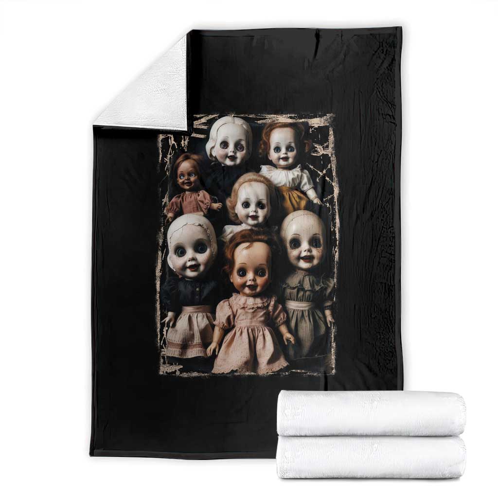 Creepy Dolls Horror Halloween Throw Blanket - Wonder Print Shop