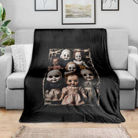 Creepy Dolls Horror Halloween Throw Blanket - Wonder Print Shop