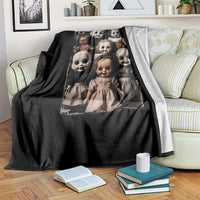 Creepy Dolls Horror Halloween Throw Blanket - Wonder Print Shop