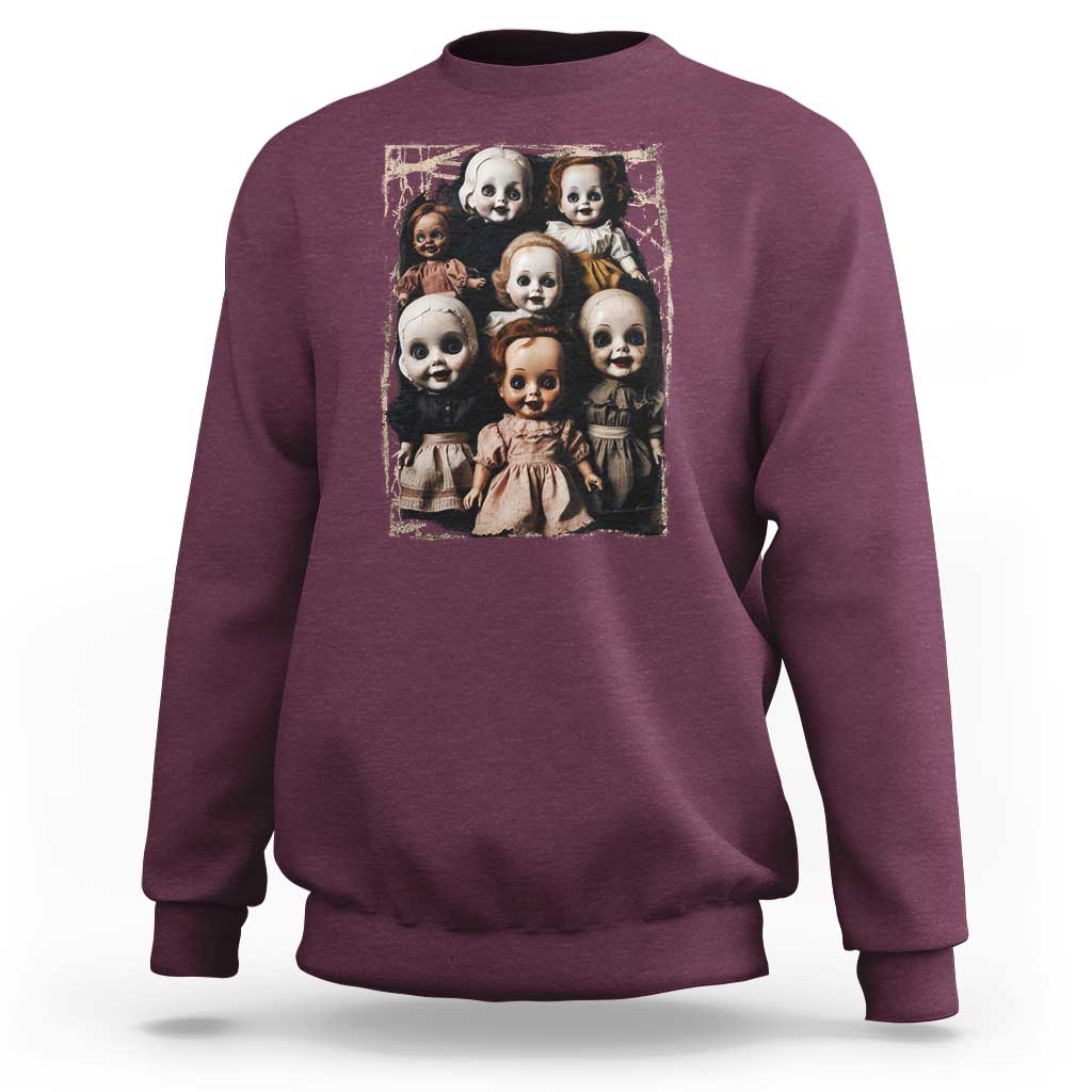 Creepy Dolls Horror Halloween Sweatshirt - Wonder Print Shop