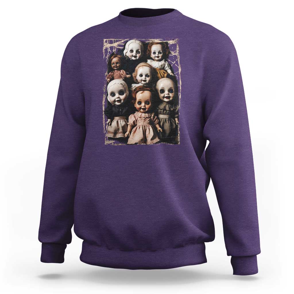 Creepy Dolls Horror Halloween Sweatshirt - Wonder Print Shop