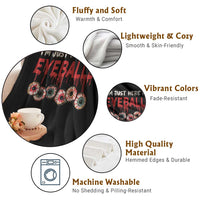 Horror Halloween Throw Blanket I’m Just Here For Eyeballs - Wonder Print Shop