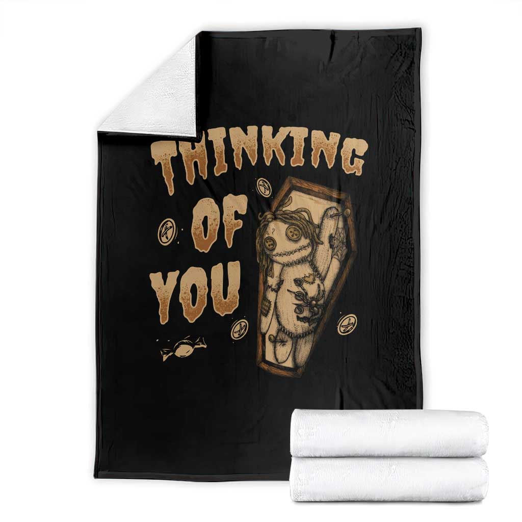 Voodoo Doll Throw Blanket Thinking Of You Horror Halloween - Wonder Print Shop