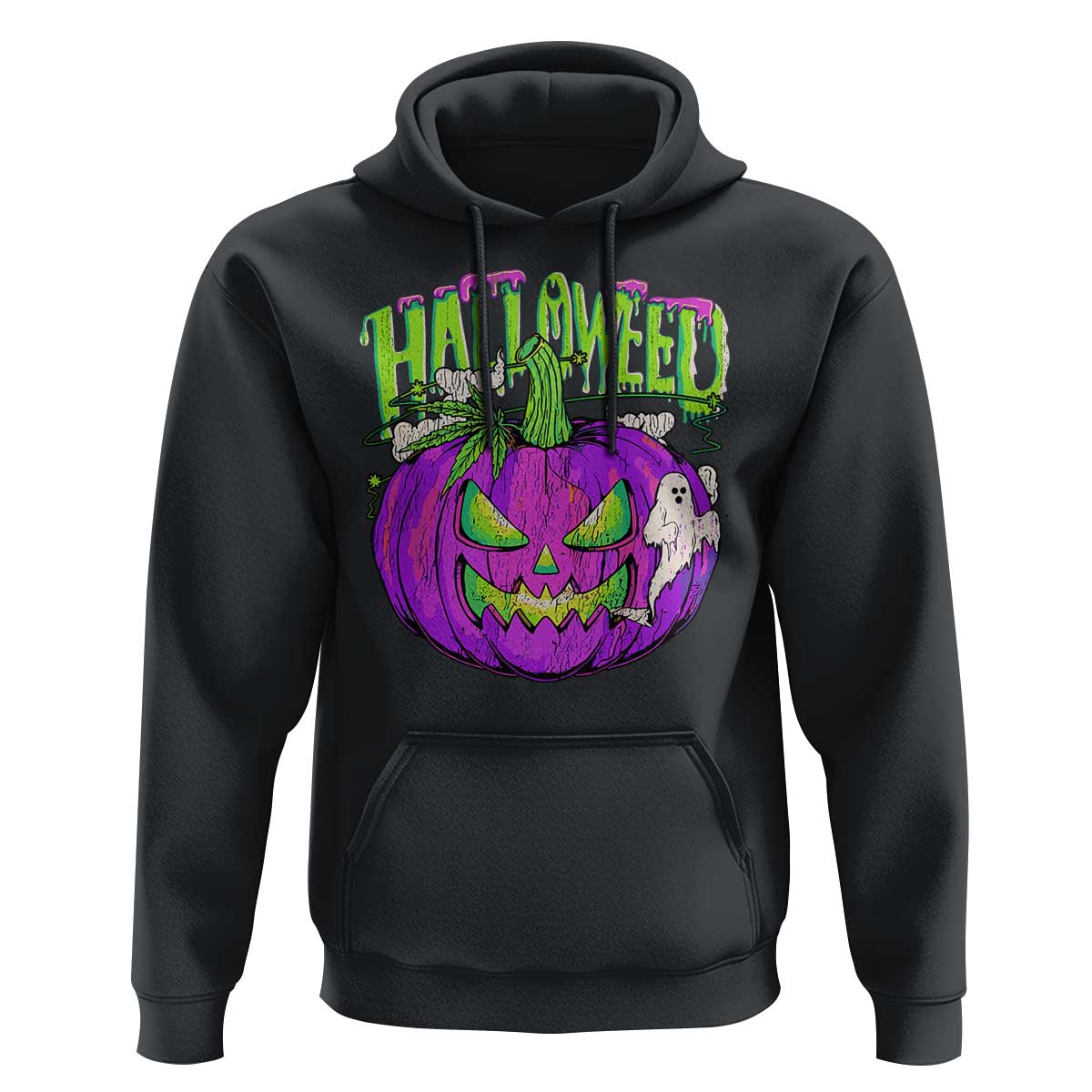 Funny Halloween Hoodie Halloweed Pumpkin Weed Cannabis Smoking