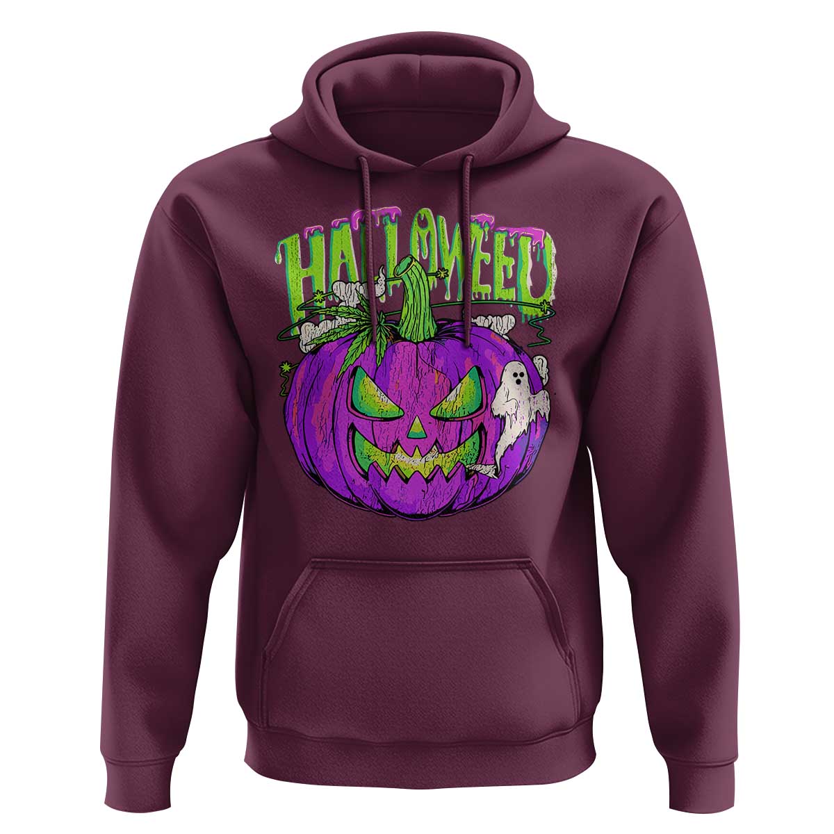 Funny Halloween Hoodie Halloweed Pumpkin Weed Cannabis Smoking
