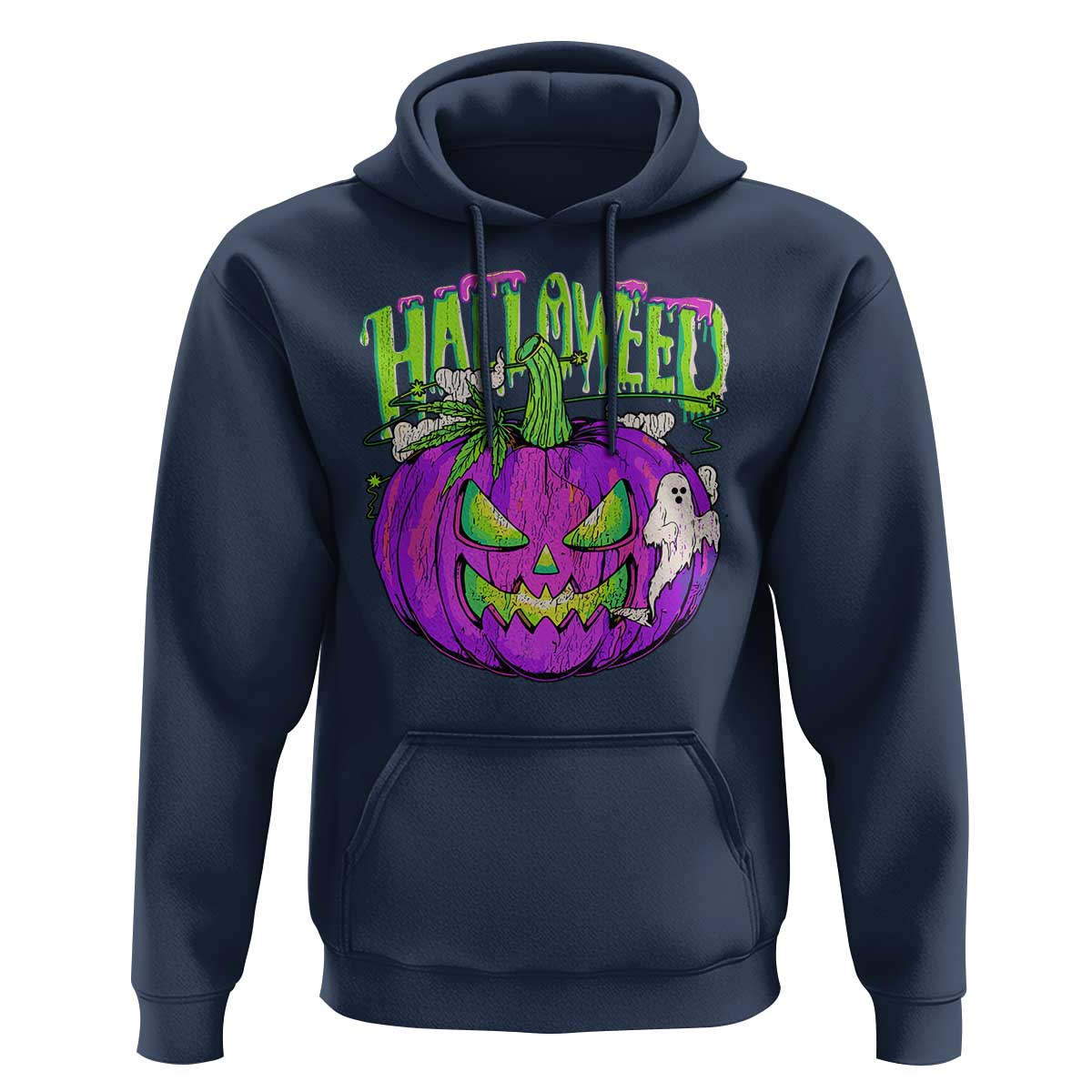 Funny Halloween Hoodie Halloweed Pumpkin Weed Cannabis Smoking