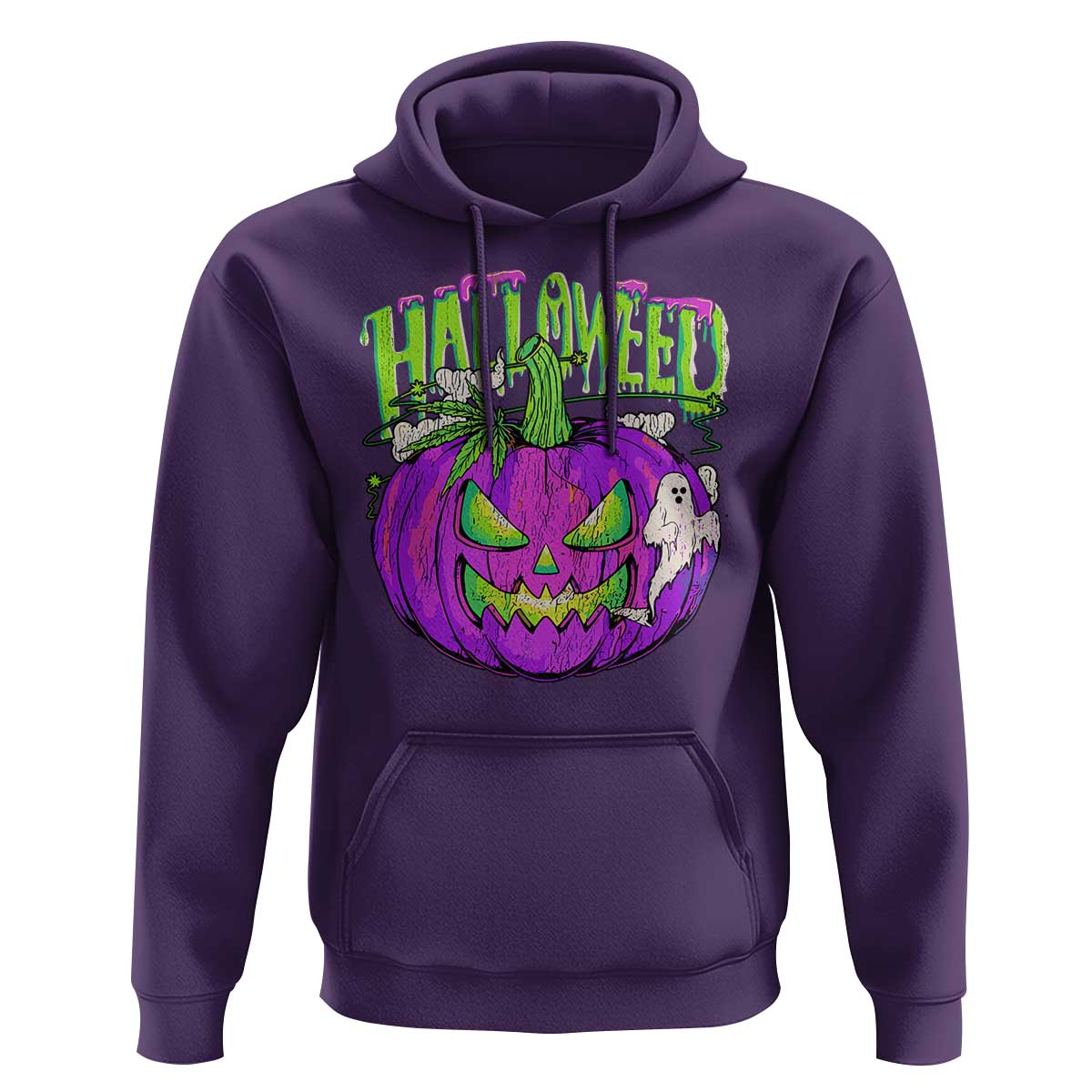 Funny Halloween Hoodie Halloweed Pumpkin Weed Cannabis Smoking