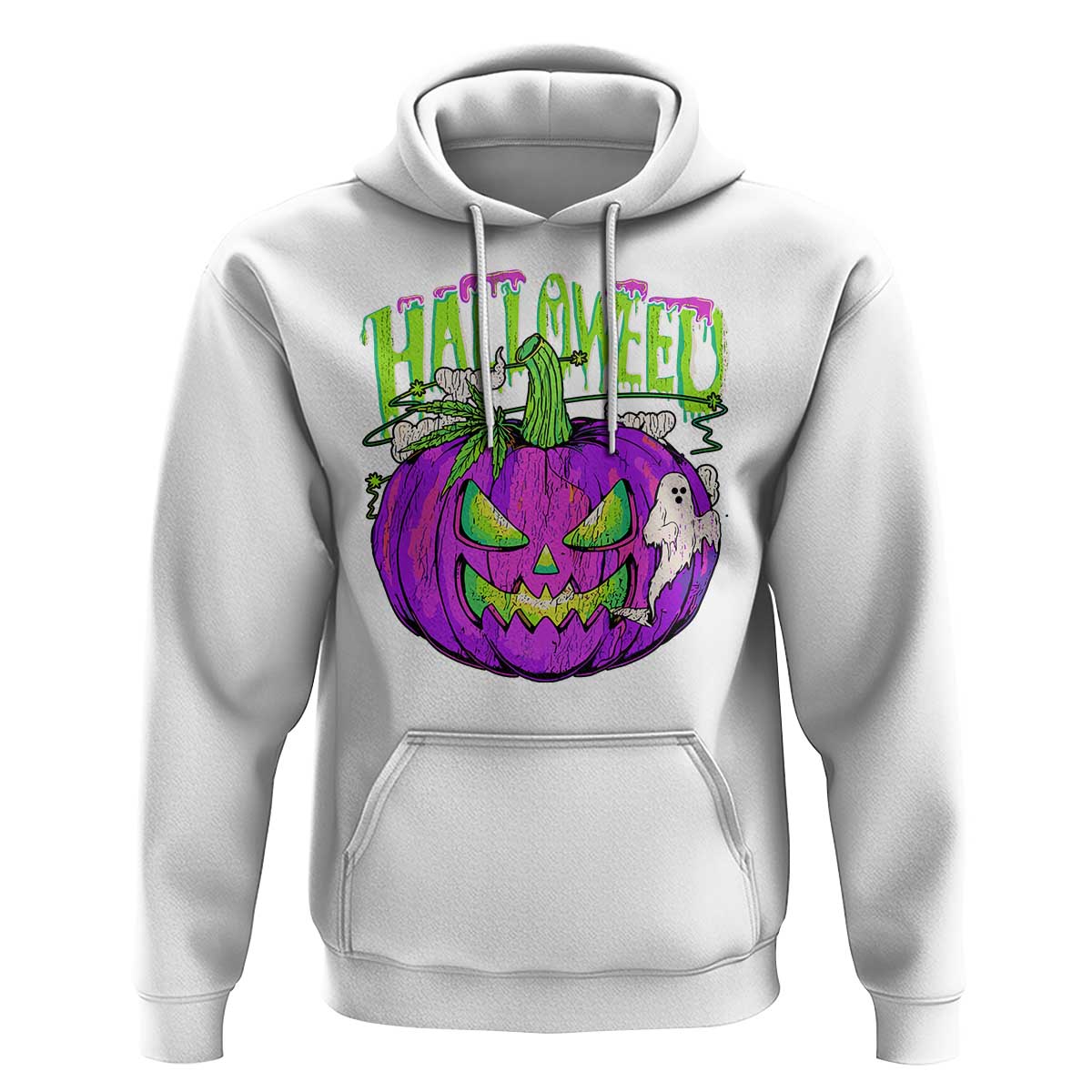 Funny Halloween Hoodie Halloweed Pumpkin Weed Cannabis Smoking