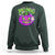 Funny Halloween Sweatshirt Halloweed Pumpkin Weed Cannabis Smoking - Wonder Print Shop
