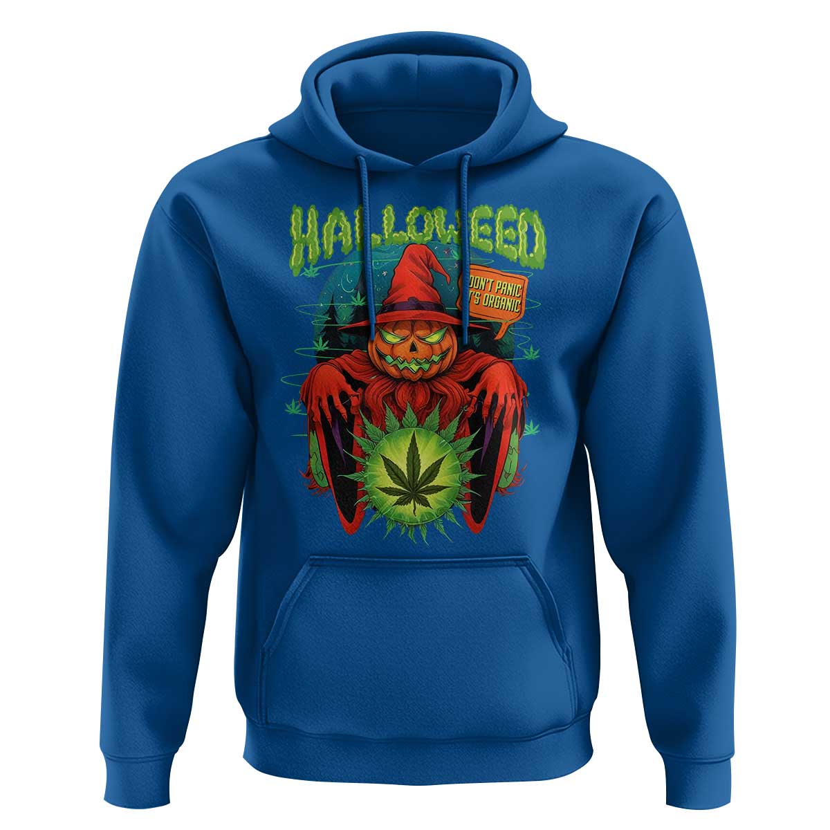 Funny Halloween Hoodie Happy Halloweed Pumpkin Witch Weed Cannabis Smoking