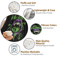 Funny Halloween Throw Blanket Everyday Is Halloweed Vampire Weed Cannabis Smoking - Wonder Print Shop