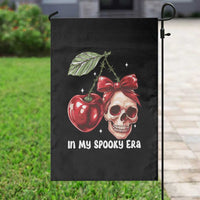 Halloween Coquette Garden Flag In My Spooky Era Skull Cherry - Wonder Print Shop