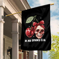 Halloween Coquette Garden Flag In My Spooky Era Skull Cherry - Wonder Print Shop