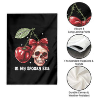 Halloween Coquette Garden Flag In My Spooky Era Skull Cherry - Wonder Print Shop