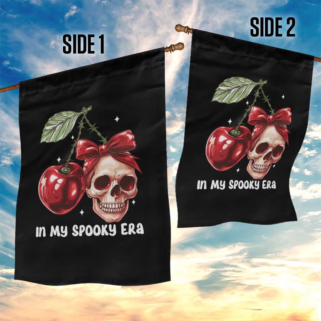 Halloween Coquette Garden Flag In My Spooky Era Skull Cherry - Wonder Print Shop