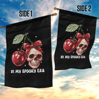 Halloween Coquette Garden Flag In My Spooky Era Skull Cherry - Wonder Print Shop