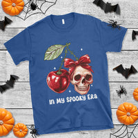 Halloween Coquette T Shirt In My Spooky Era Skull Cherry - Wonder Print Shop