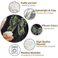 Coquette Halloween Throw Blanket Spooky Bow Skull - Wonder Print Shop