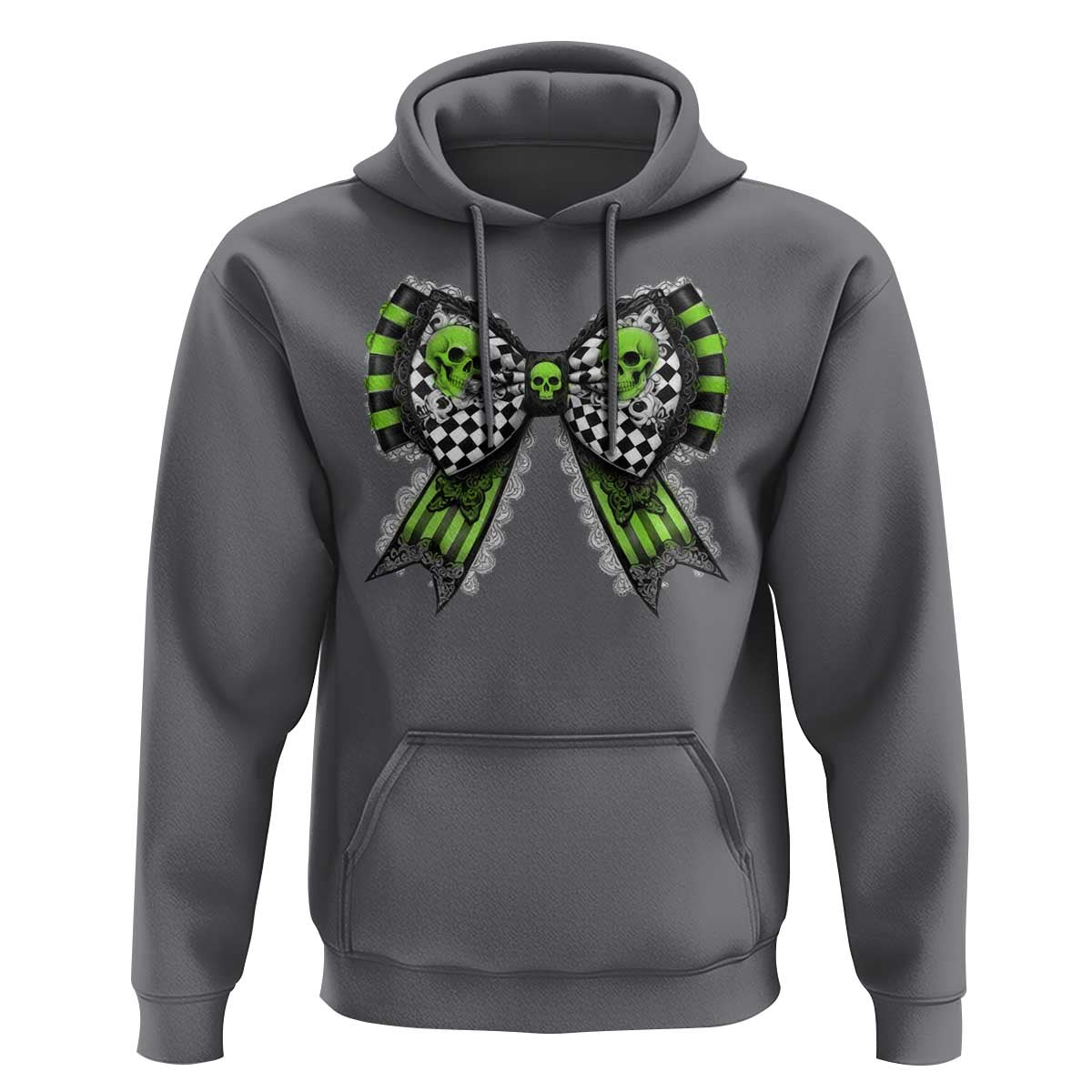 Coquette Halloween Hoodie Spooky Bow Skull