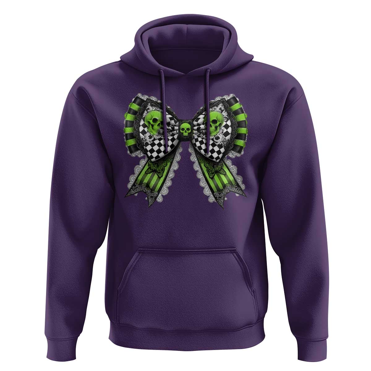 Coquette Halloween Hoodie Spooky Bow Skull
