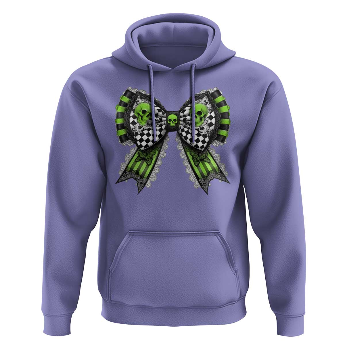 Coquette Halloween Hoodie Spooky Bow Skull