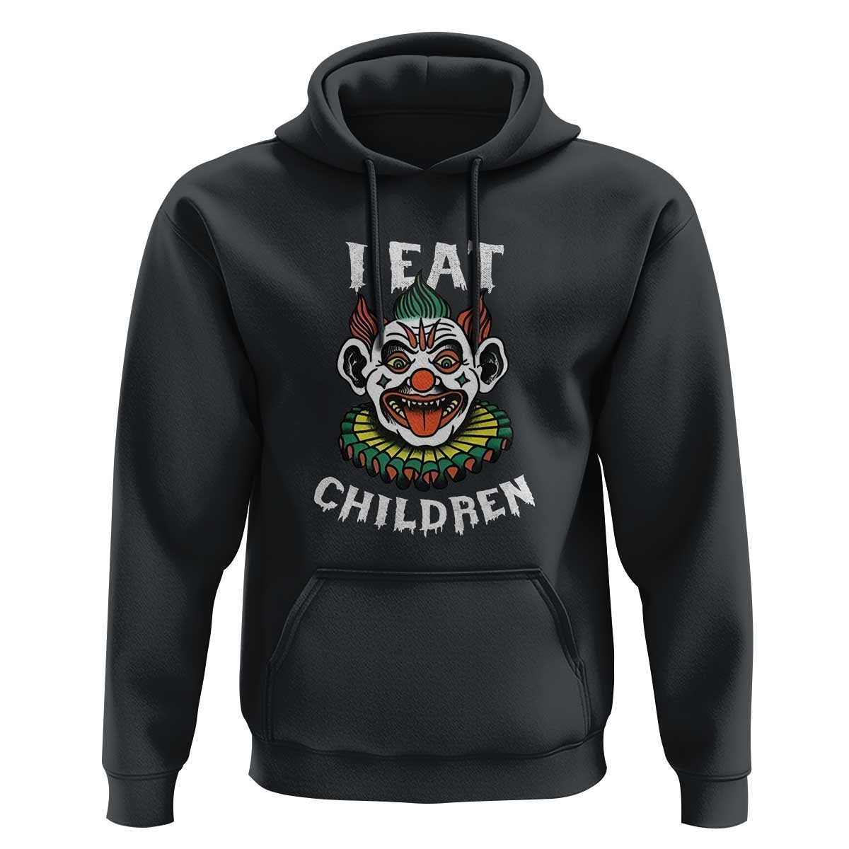 Halloween Clown Hoodie I Eat Children Spooky Mask