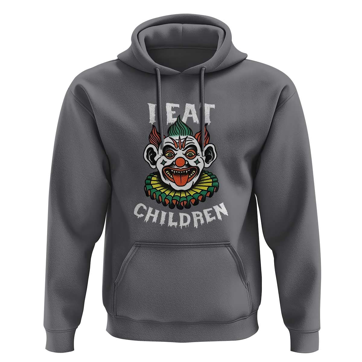 Halloween Clown Hoodie I Eat Children Spooky Mask