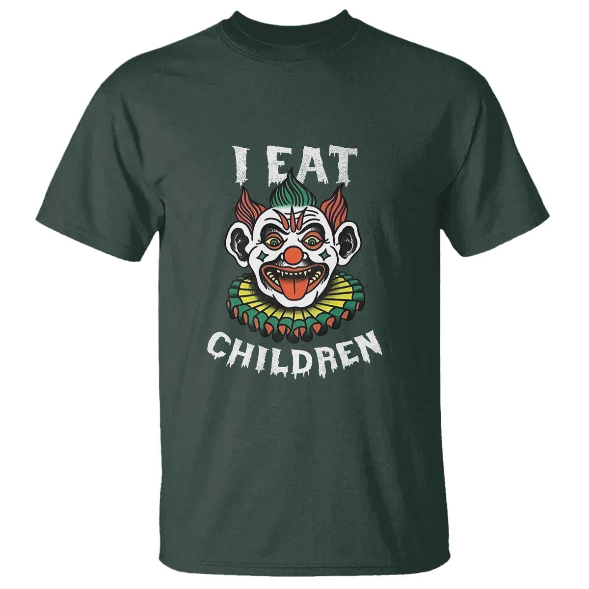 Halloween Clown T Shirt I Eat Children Spooky Mask - Wonder Print Shop