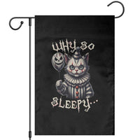 Halloween Cat Clown Garden Flag Why So Sleepy Creepy - Wonder Print Shop