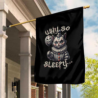 Halloween Cat Clown Garden Flag Why So Sleepy Creepy - Wonder Print Shop