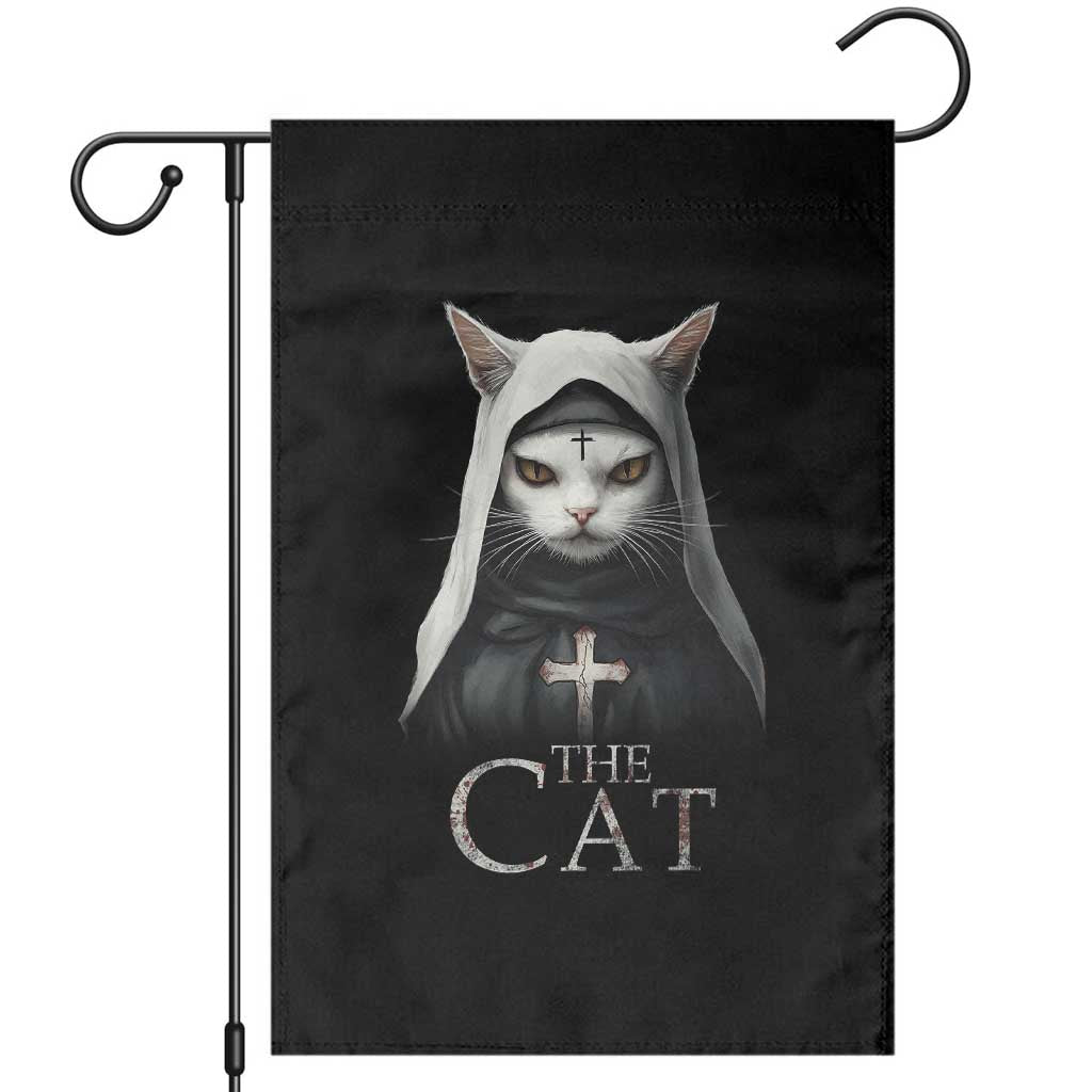Halloween Cat Garden Flag The Cat Nun Spooky - Wonder Print Shop