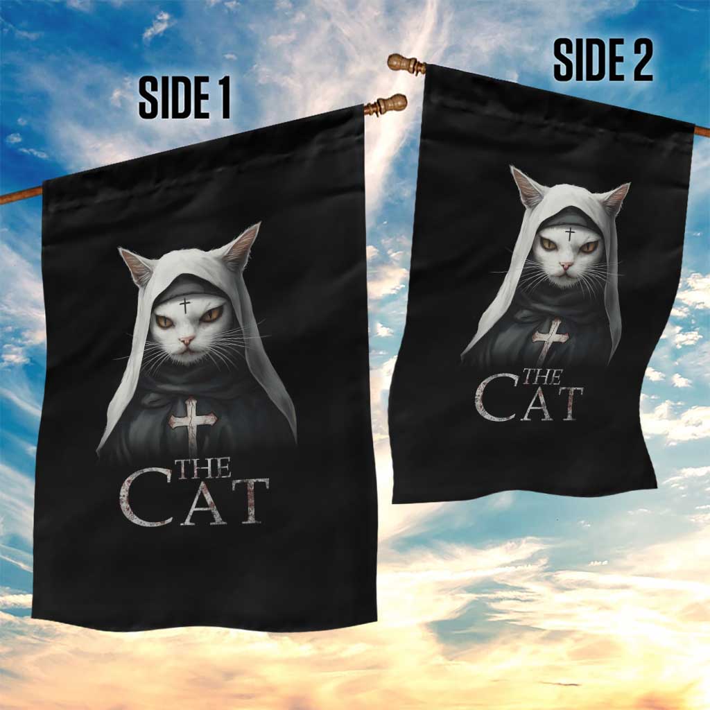 Halloween Cat Garden Flag The Cat Nun Spooky - Wonder Print Shop
