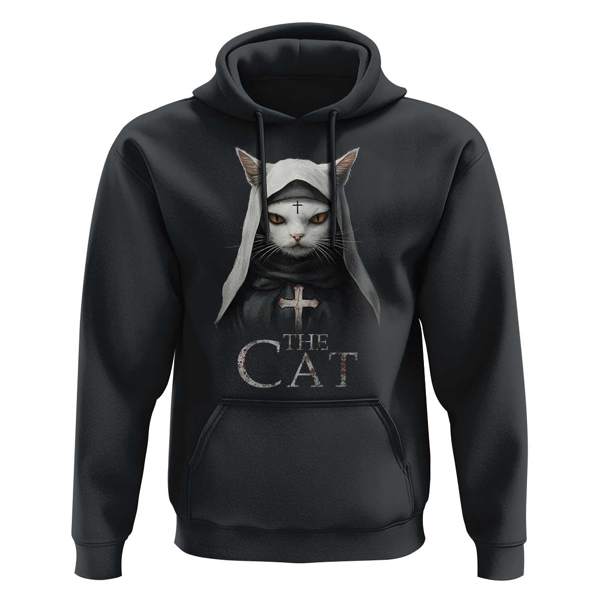 Halloween Cat Hoodie The Cat Nun Spooky