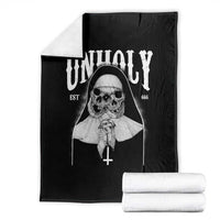 Unholy Nun Throw Blanket Skeleton Dirty Nun Creepy Halloween - Wonder Print Shop