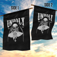 Unholy Nun Garden Flag Skeleton Dirty Nun Creepy Halloween - Wonder Print Shop