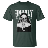 Unholy Nun T Shirt Skeleton Dirty Nun Creepy Halloween - Wonder Print Shop