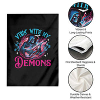 Halloween Rock N Roll Garden Flag Vibing With My Demons - Wonder Print Shop