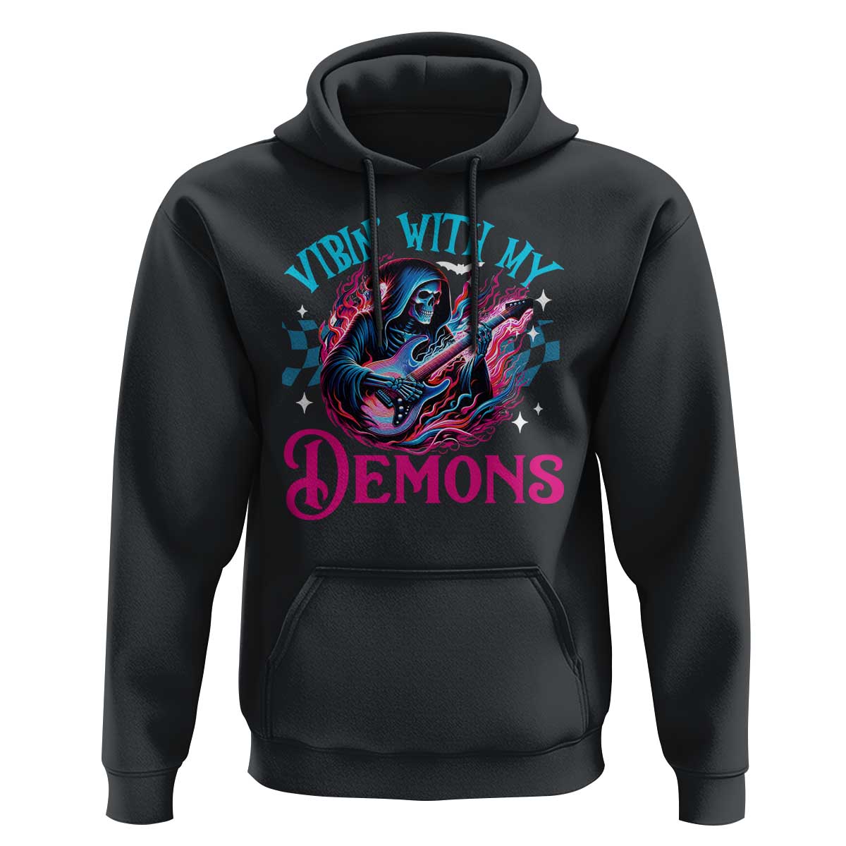 Halloween Rock N Roll Hoodie Vibing With My Demons