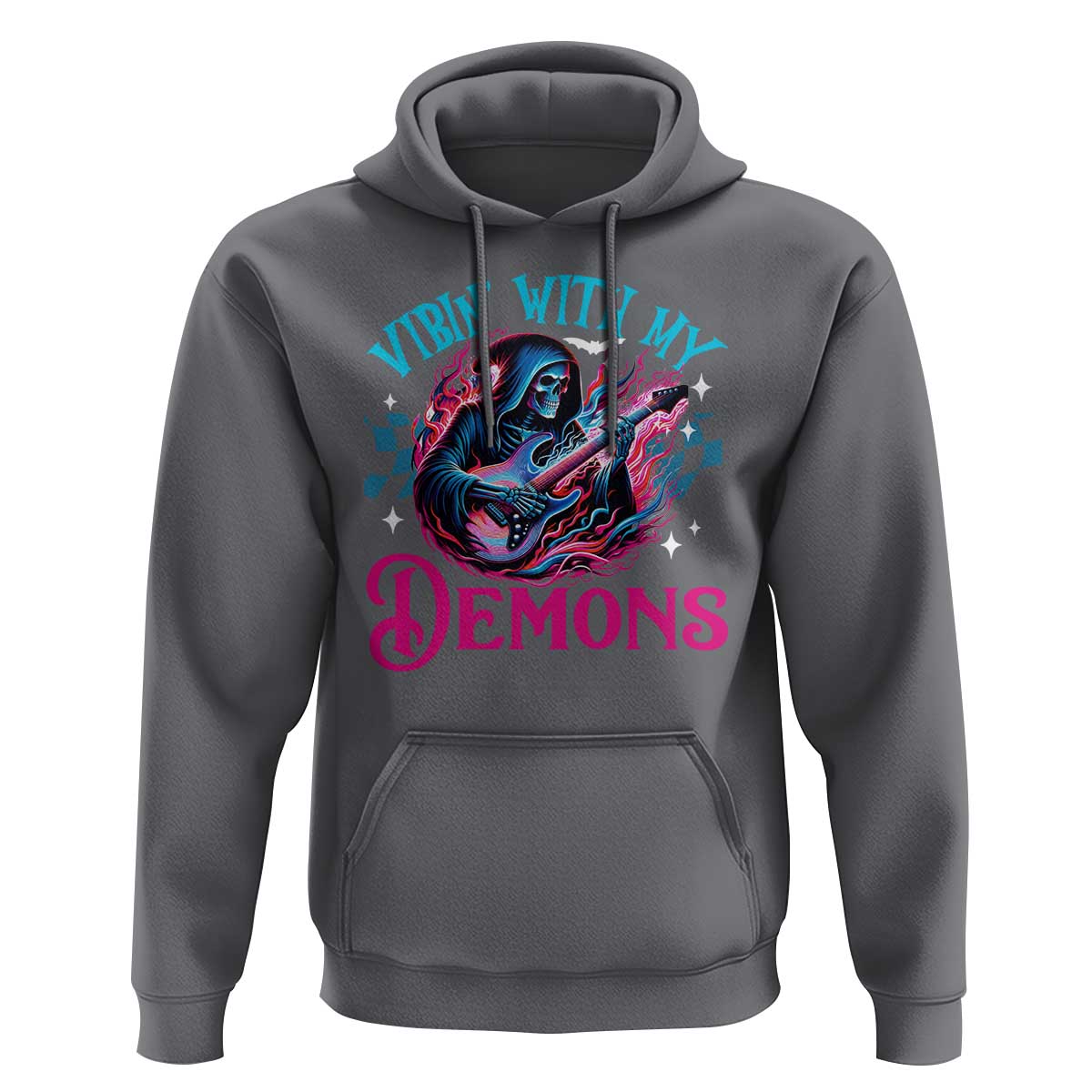 Halloween Rock N Roll Hoodie Vibing With My Demons