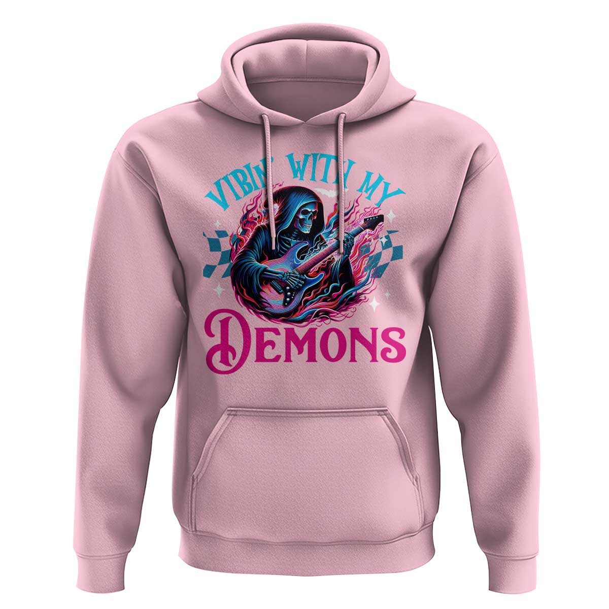 Halloween Rock N Roll Hoodie Vibing With My Demons