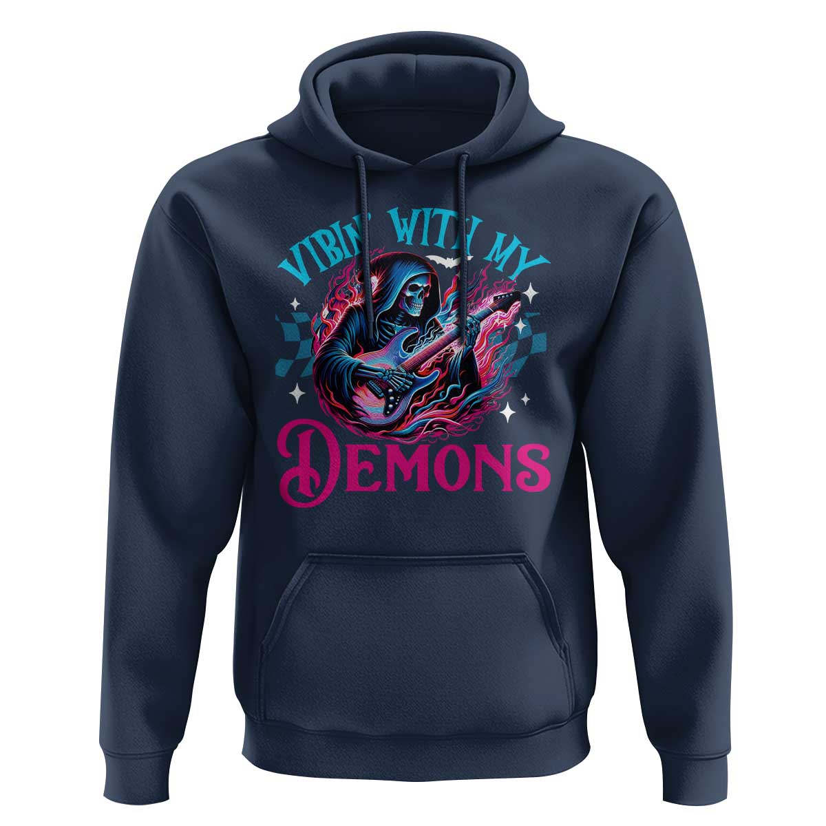 Halloween Rock N Roll Hoodie Vibing With My Demons