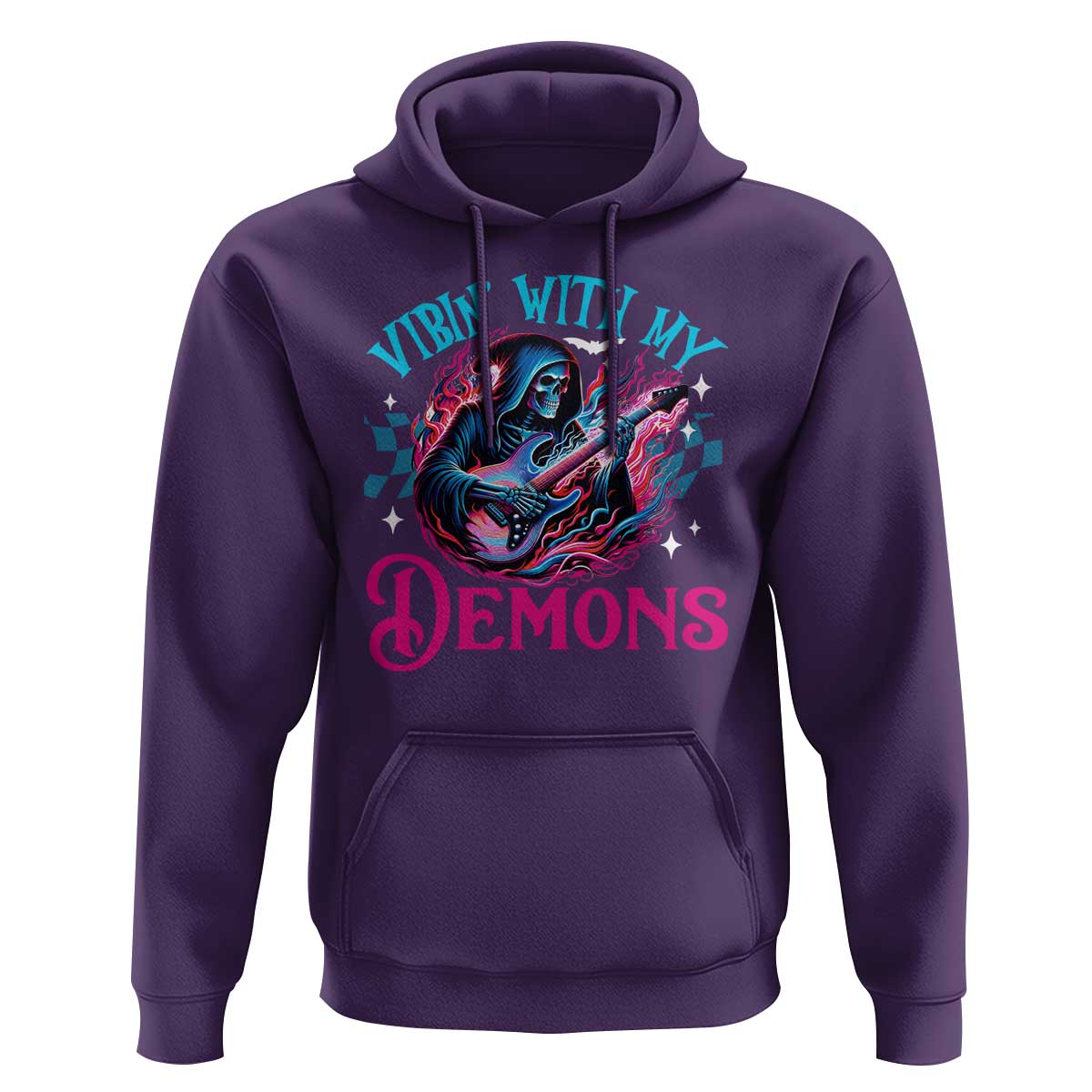 Halloween Rock N Roll Hoodie Vibing With My Demons